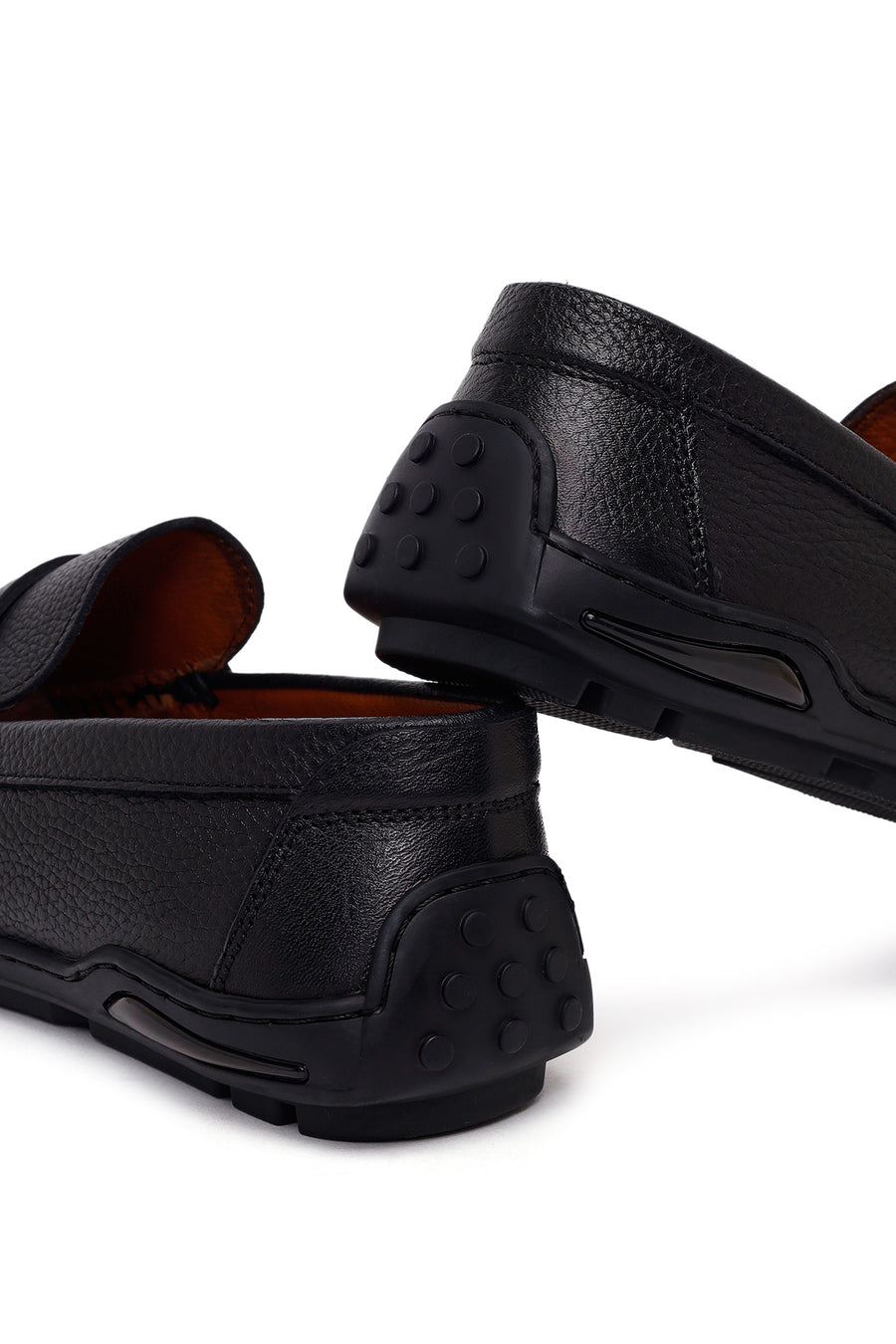 Male Black Leather Casual Loafer