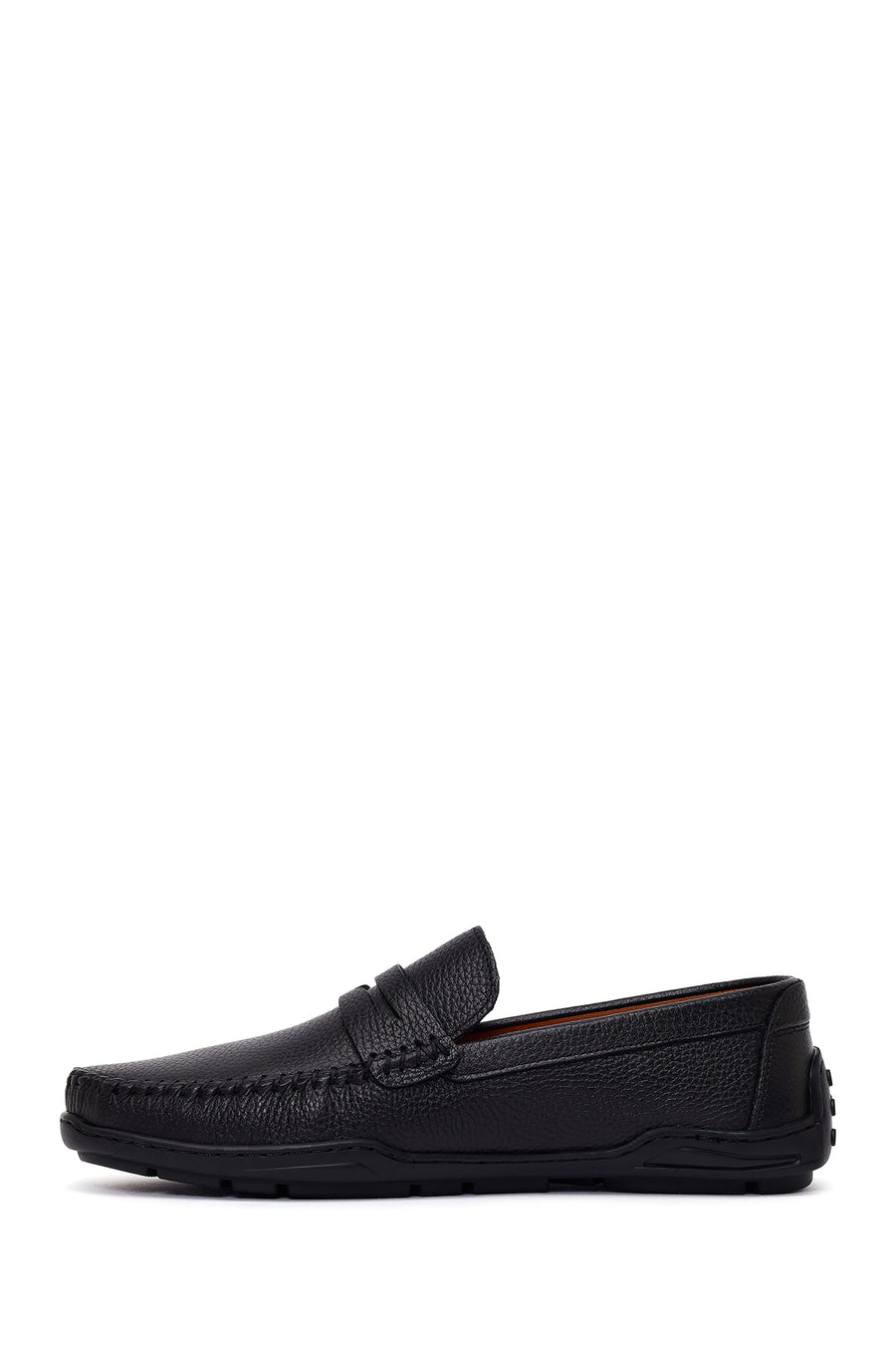 Male Black Leather Casual Loafer