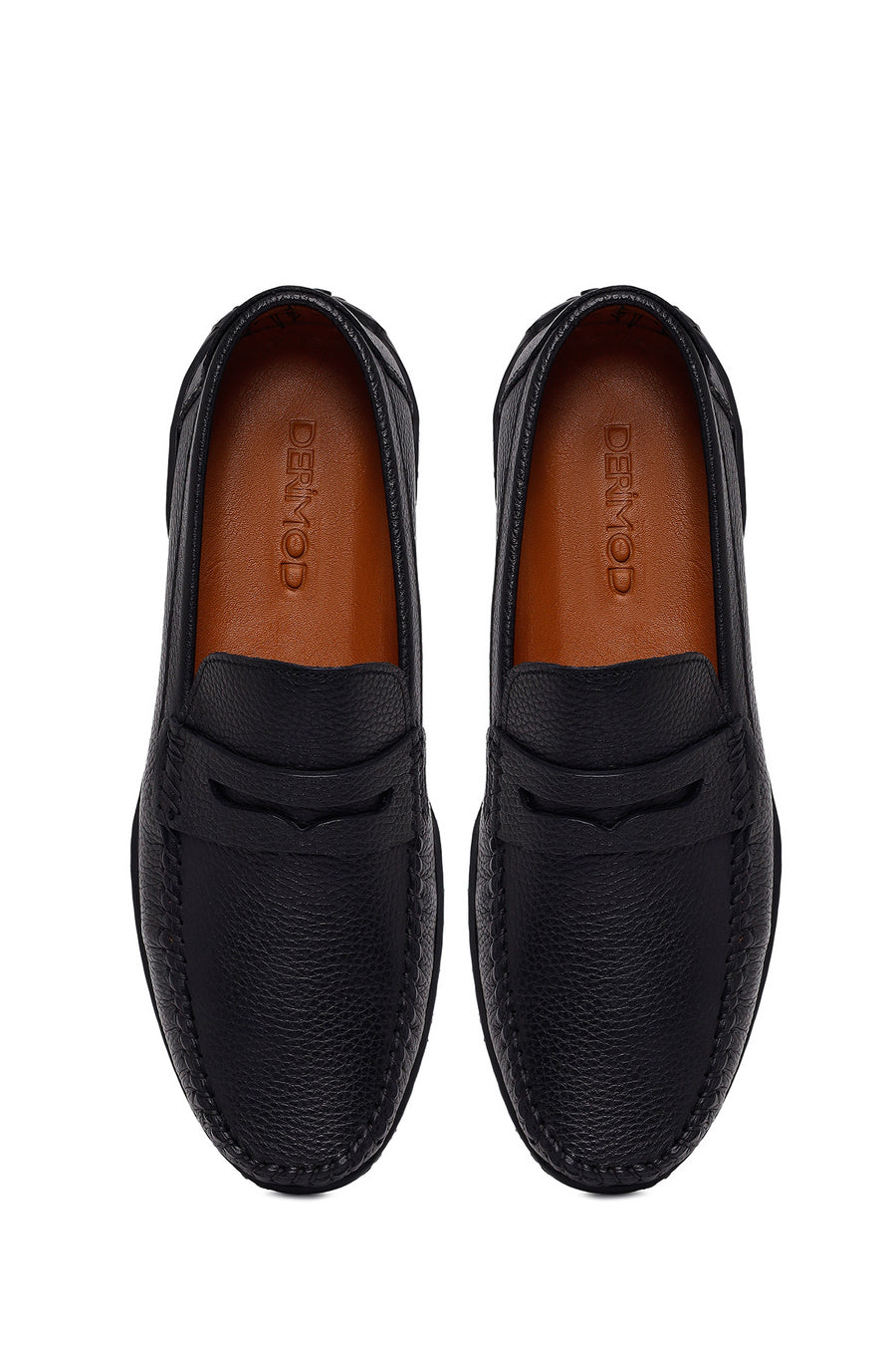Male Black Leather Casual Loafer