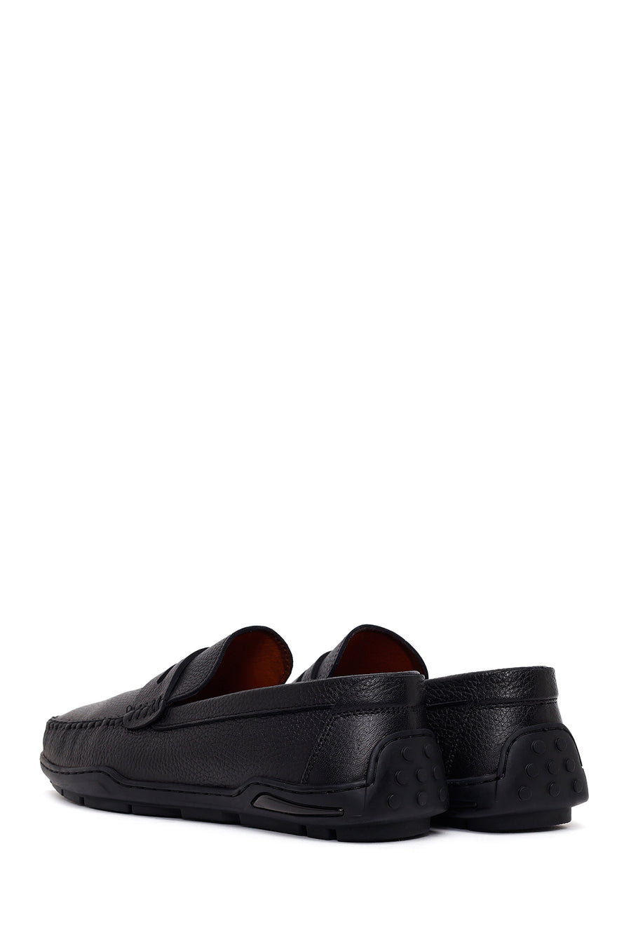 Male Black Leather Casual Loafer
