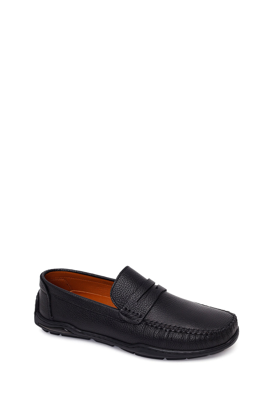 Male Black Leather Casual Loafer