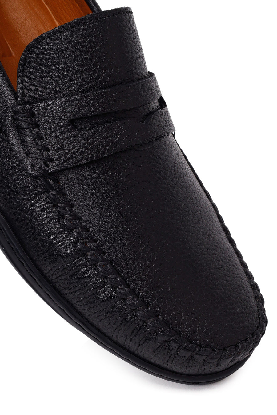 Male Black Leather Casual Loafer