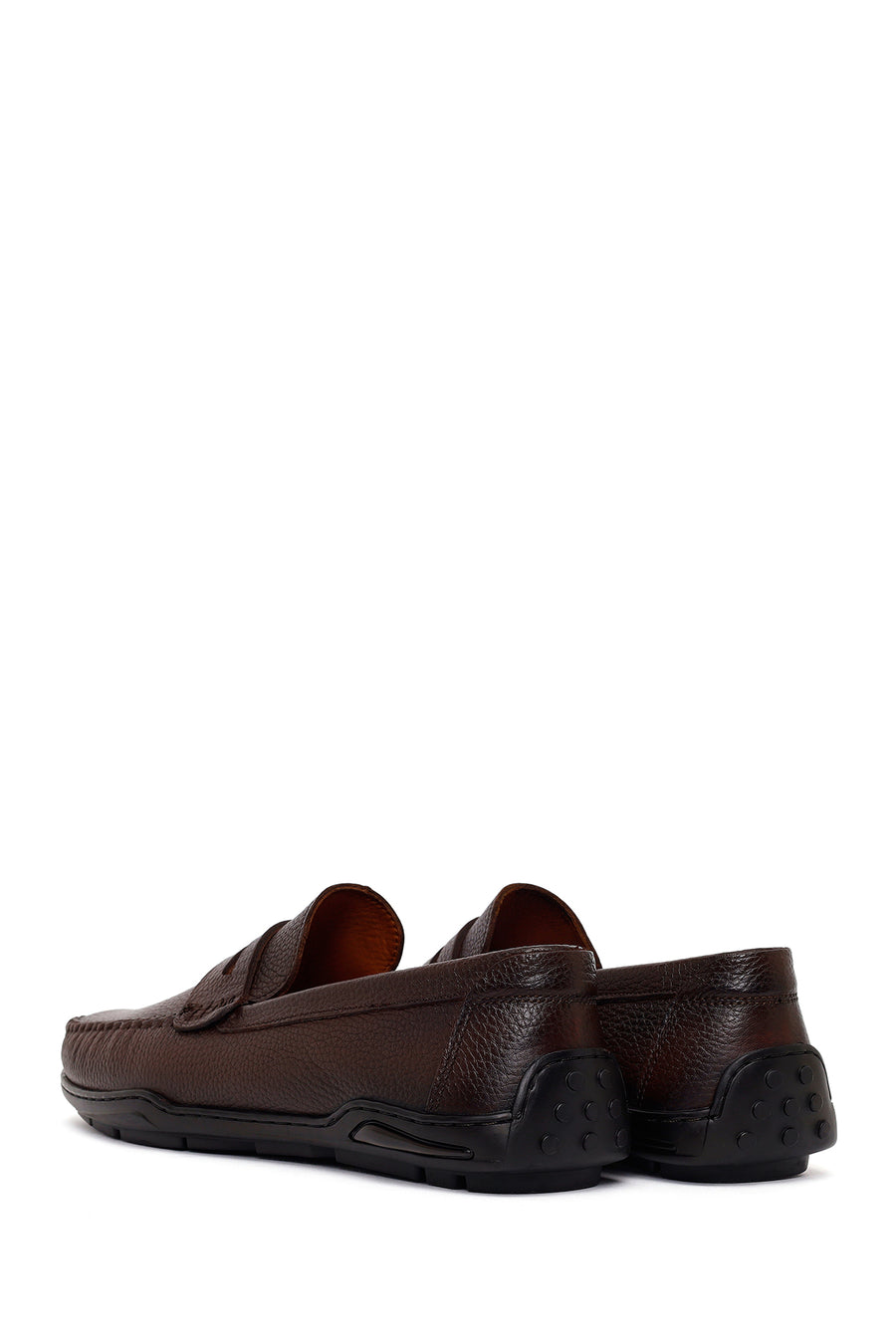 Erkek Kahverengi Deri Casual Loafer