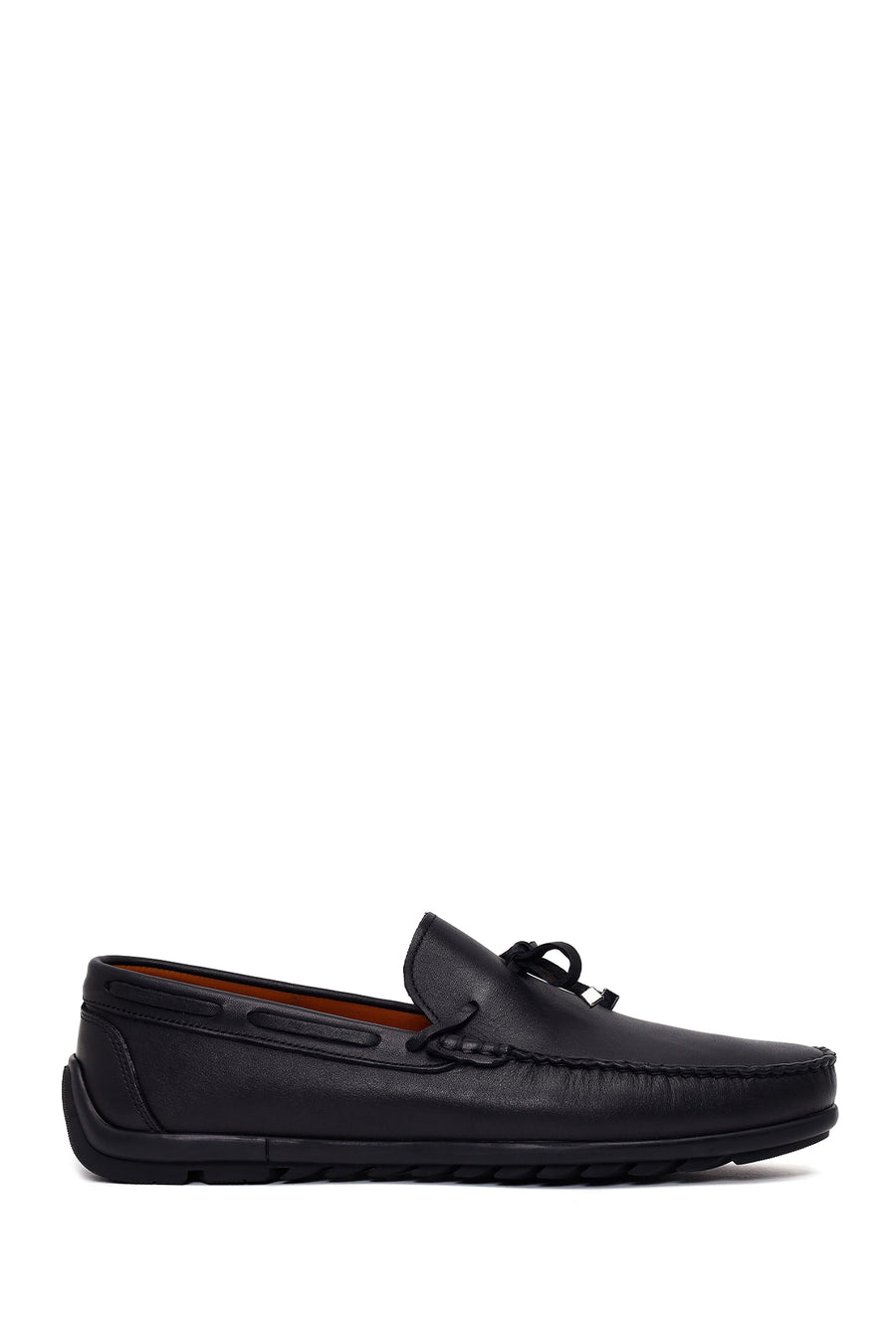 Male Black Leather Loafer 26SFD755618 | Derimod