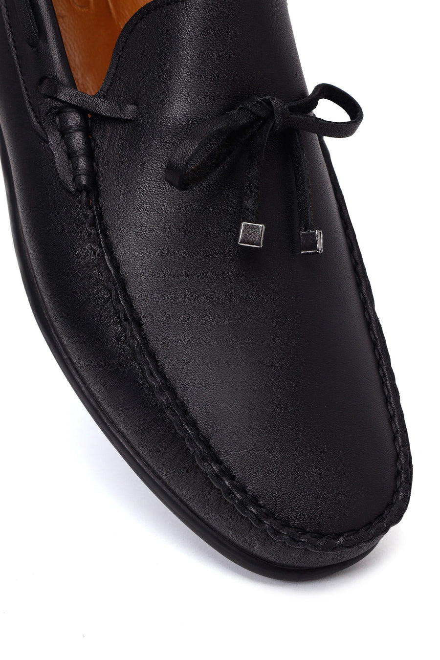Male Black Leather Loafer