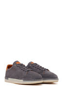 Men's Gray Lace-Up Suede Leather Sneaker | Derimod
