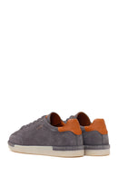 Men's Gray Lace-Up Suede Leather Sneaker | Derimod