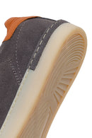 Men's Gray Lace-Up Suede Leather Sneaker | Derimod