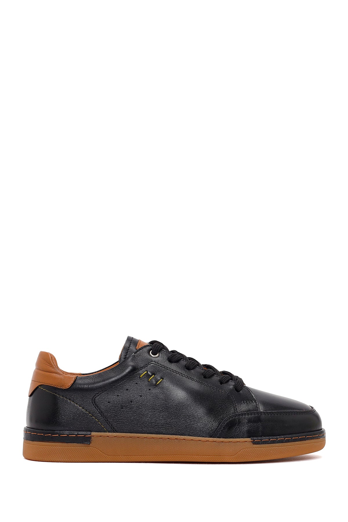 Men's Black Lace-up Leather Sneaker 26SFD765118 | Derimod