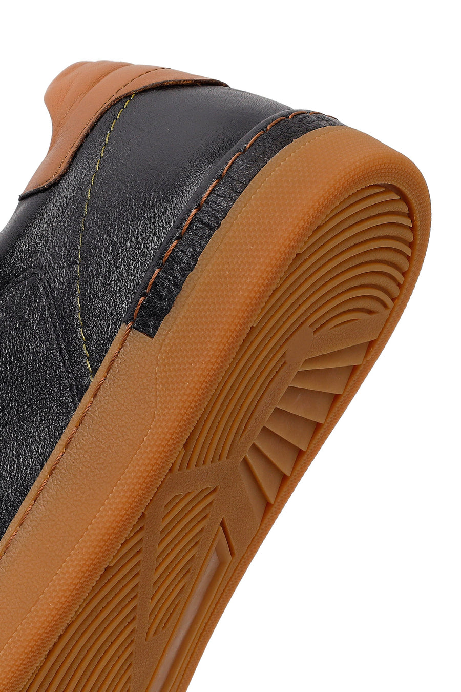 Men's Black Lace-up Leather Sneaker