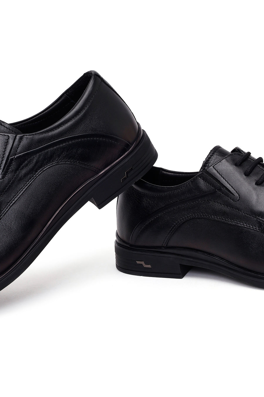 Male Black Lace-Up Leather Casual Shoes