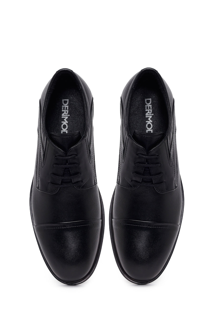 Male Black Lace-Up Leather Casual Shoes