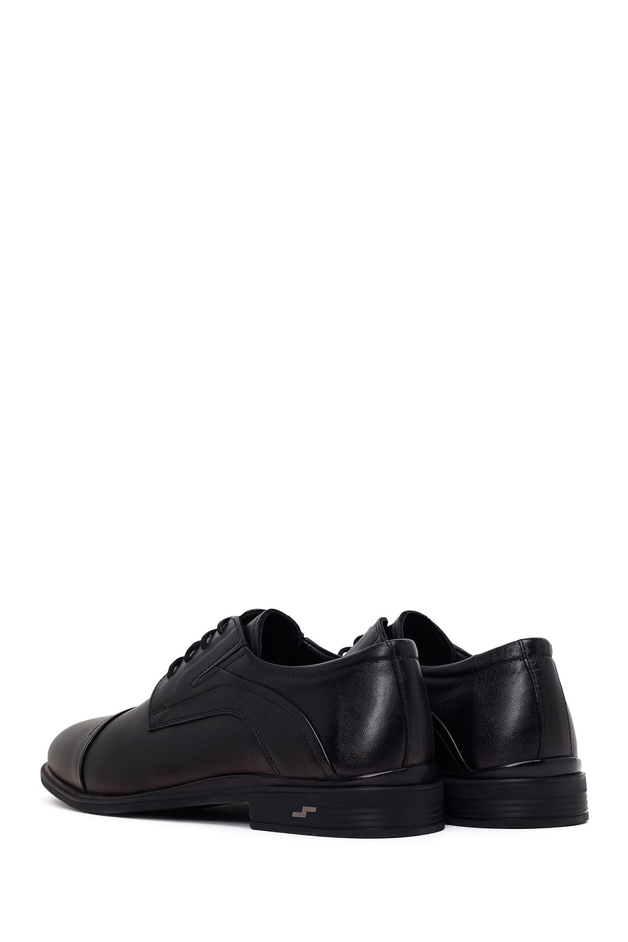 Male Black Lace-Up Leather Casual Shoes