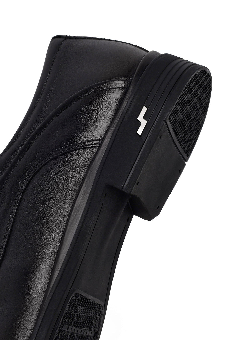 Male Black Lace-Up Leather Casual Shoes