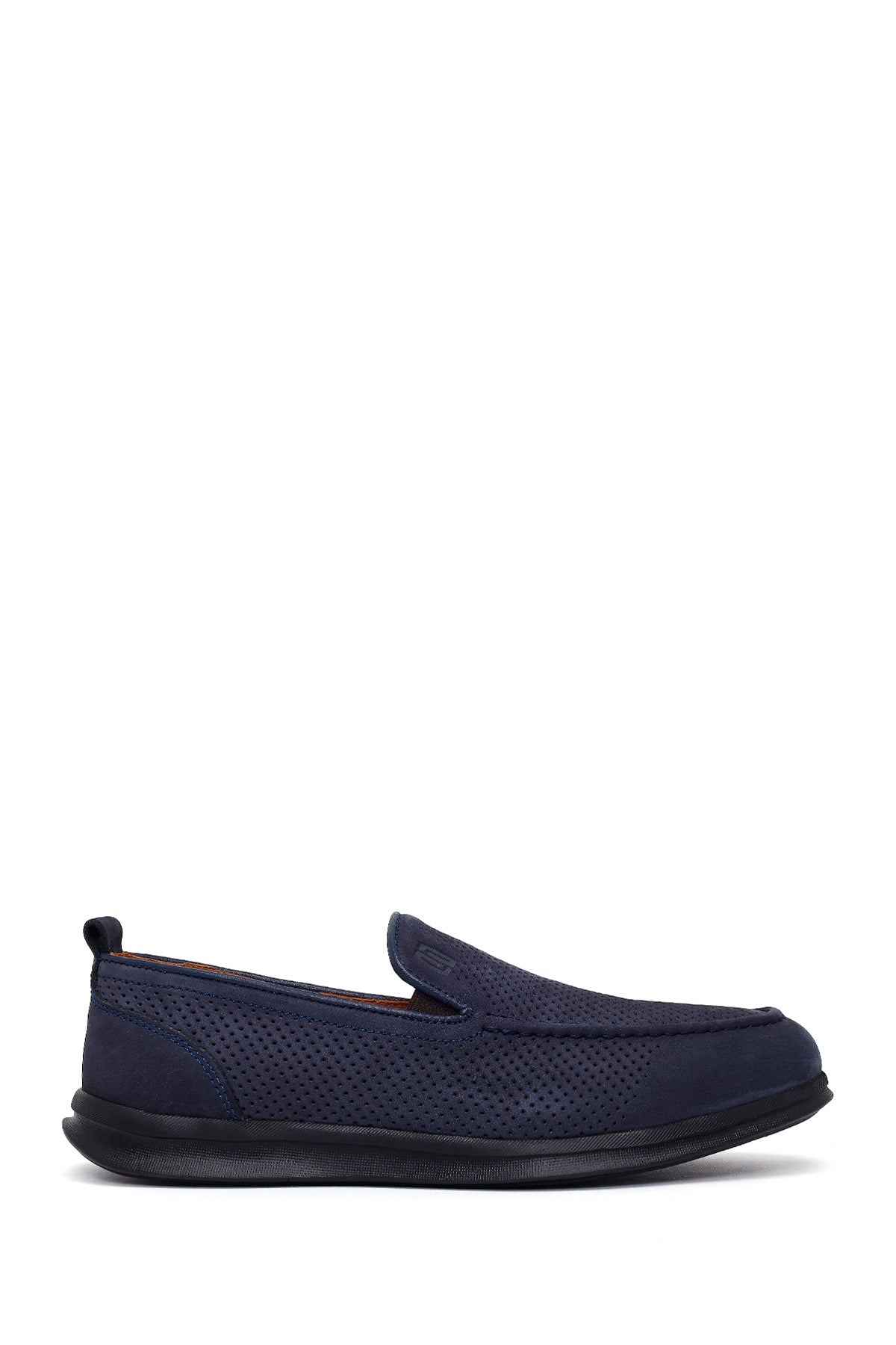 Erkek Lacivert Nubuk Deri Loafer 26SFD7657V3 | Derimod