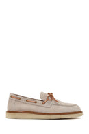 Men's Beige Leather Casual Shoes | Derimod