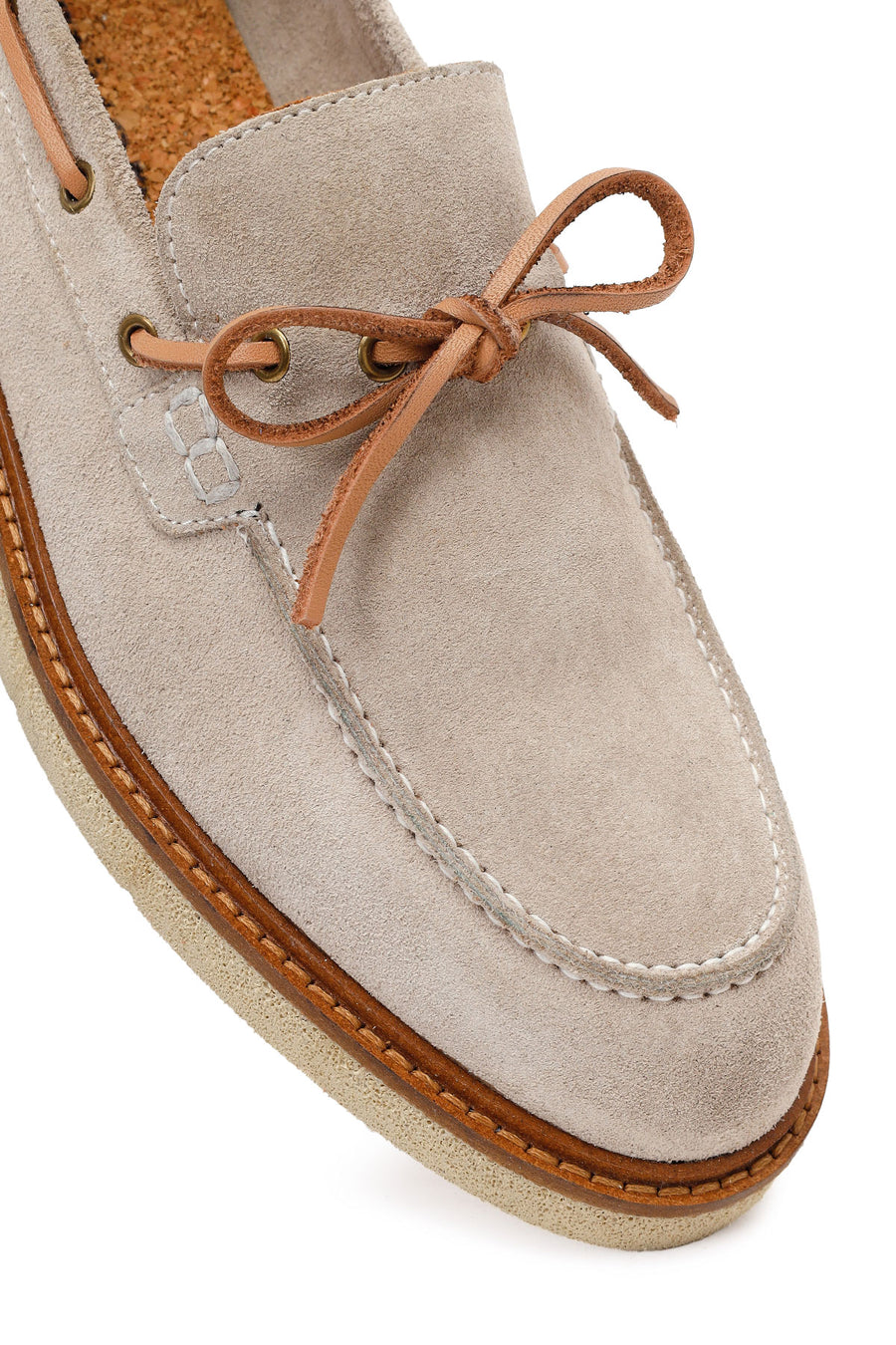 Men's Beige Leather Casual Shoes