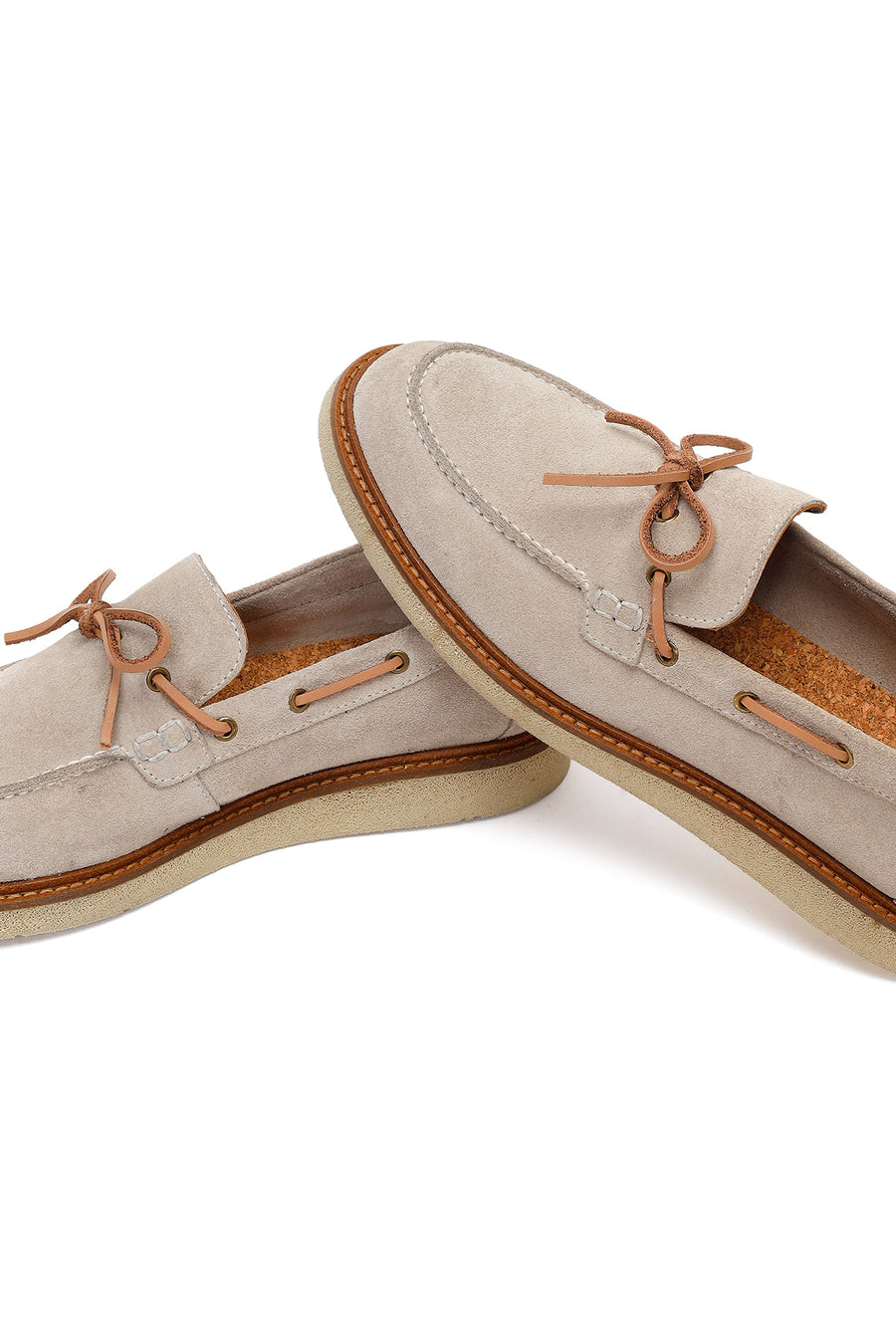Men's Beige Leather Casual Shoes