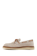 Men's Beige Leather Casual Shoes | Derimod