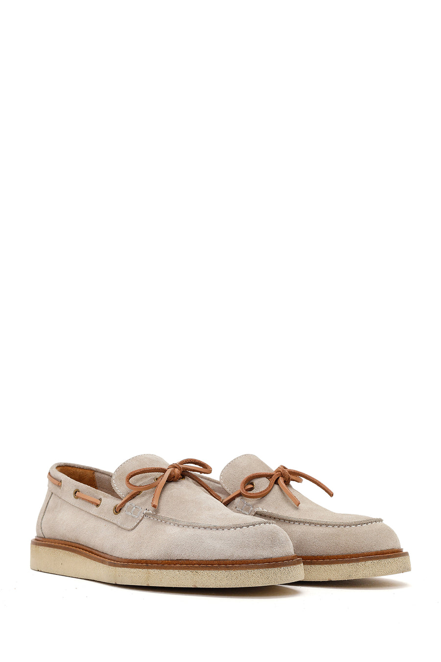 Men's Beige Leather Casual Shoes