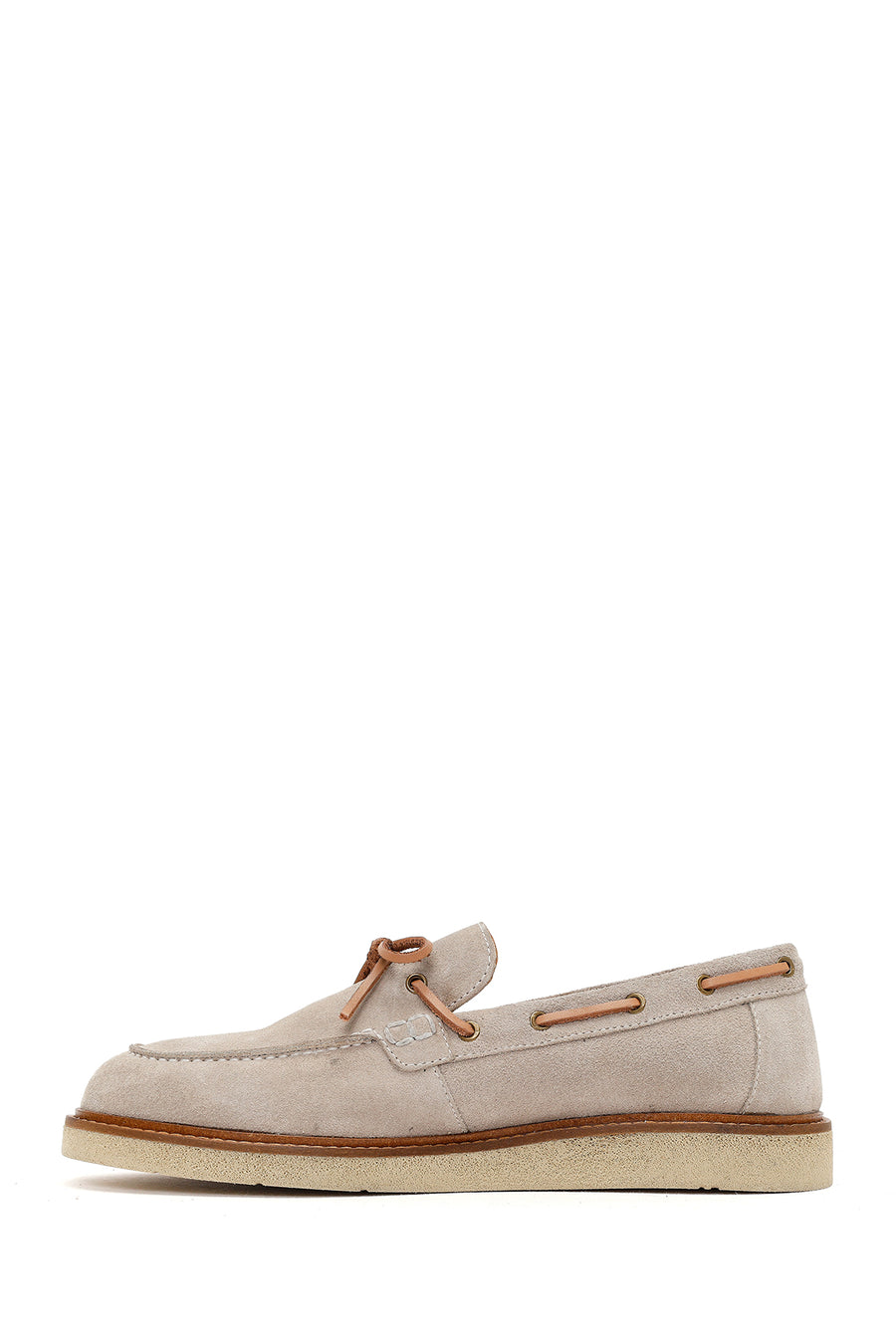 Men's Beige Leather Casual Shoes