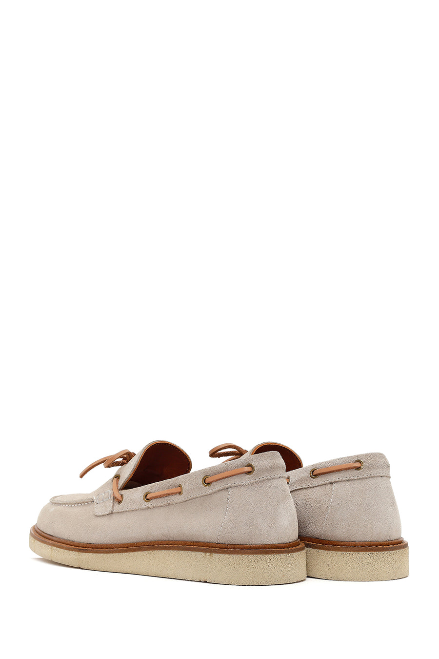 Men's Beige Leather Casual Shoes
