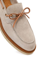 Men's Beige Leather Casual Shoes | Derimod
