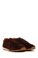 Male Brown Lace-Up Suede Leather Sneaker | Derimod