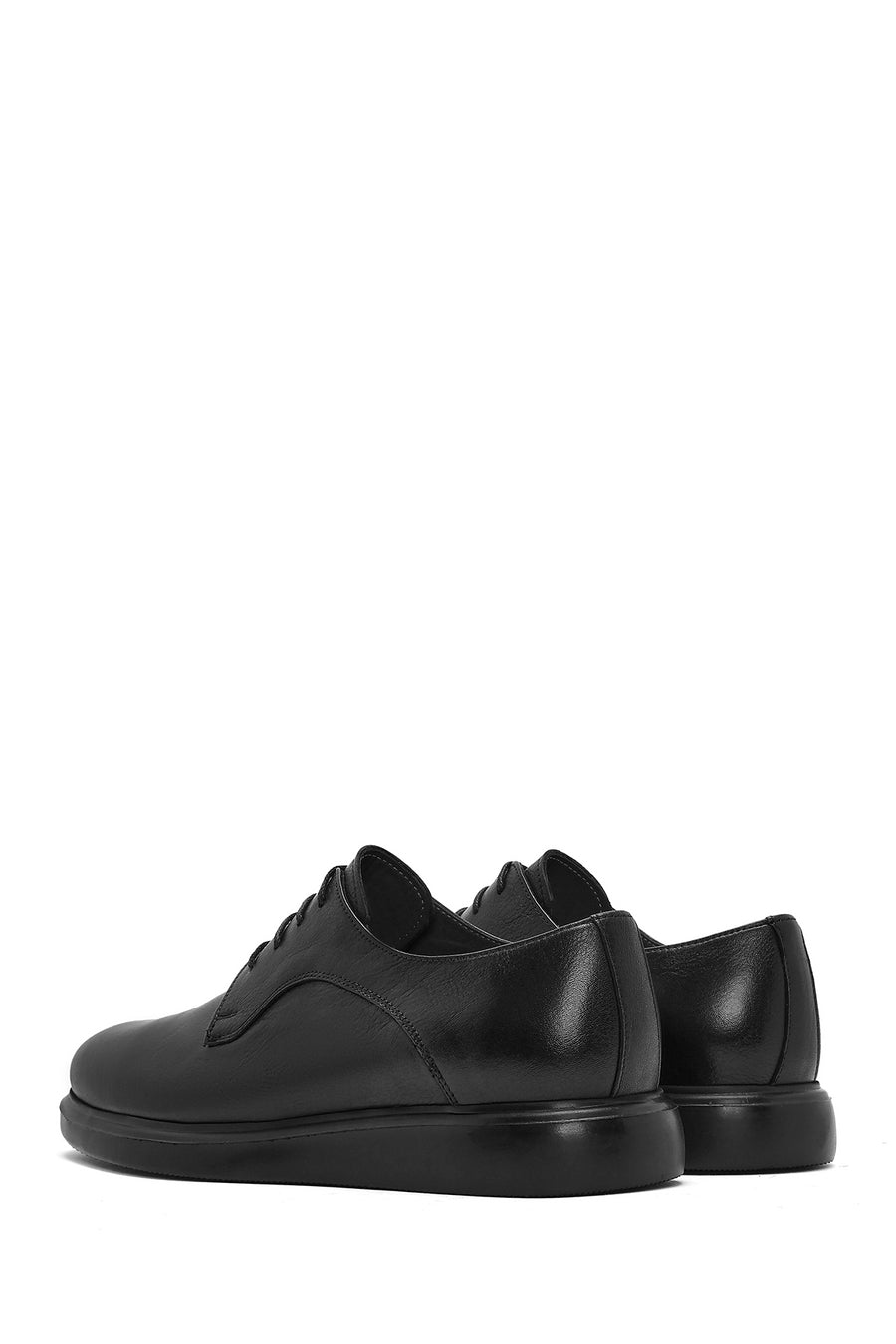 Men's Black Lace-up Leather Casual Shoes