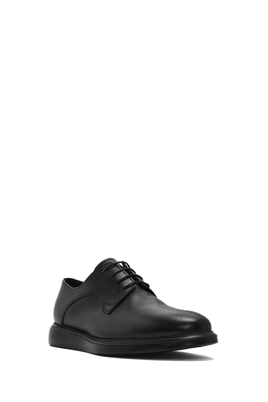 Men's Black Lace-up Leather Casual Shoes
