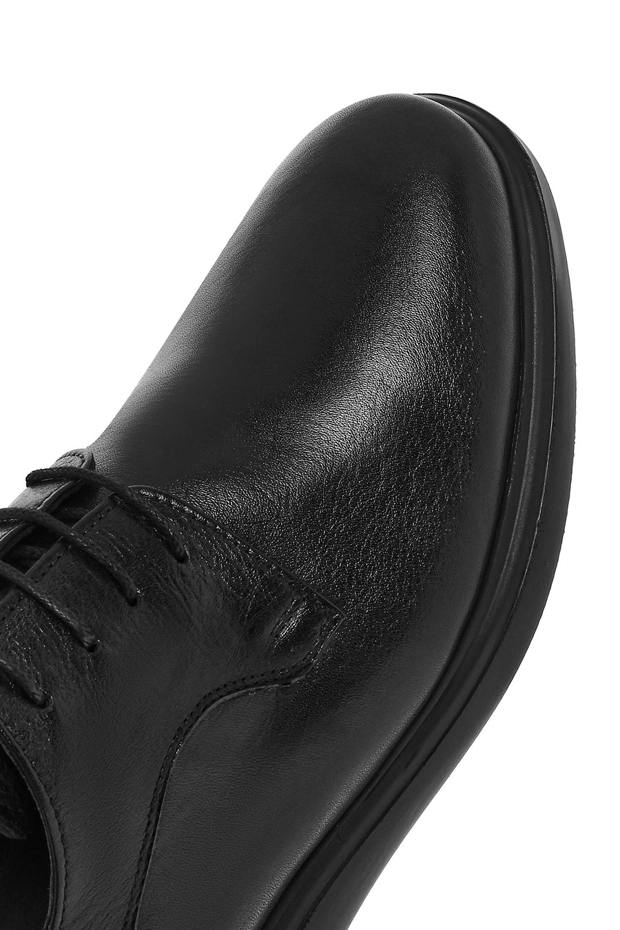 Men's Black Lace-up Leather Casual Shoes