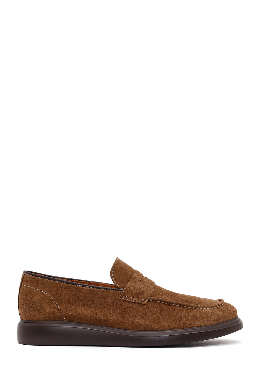 Men's Mink Chunky Suede Leather Loafers 26SFD790110 | Derimod