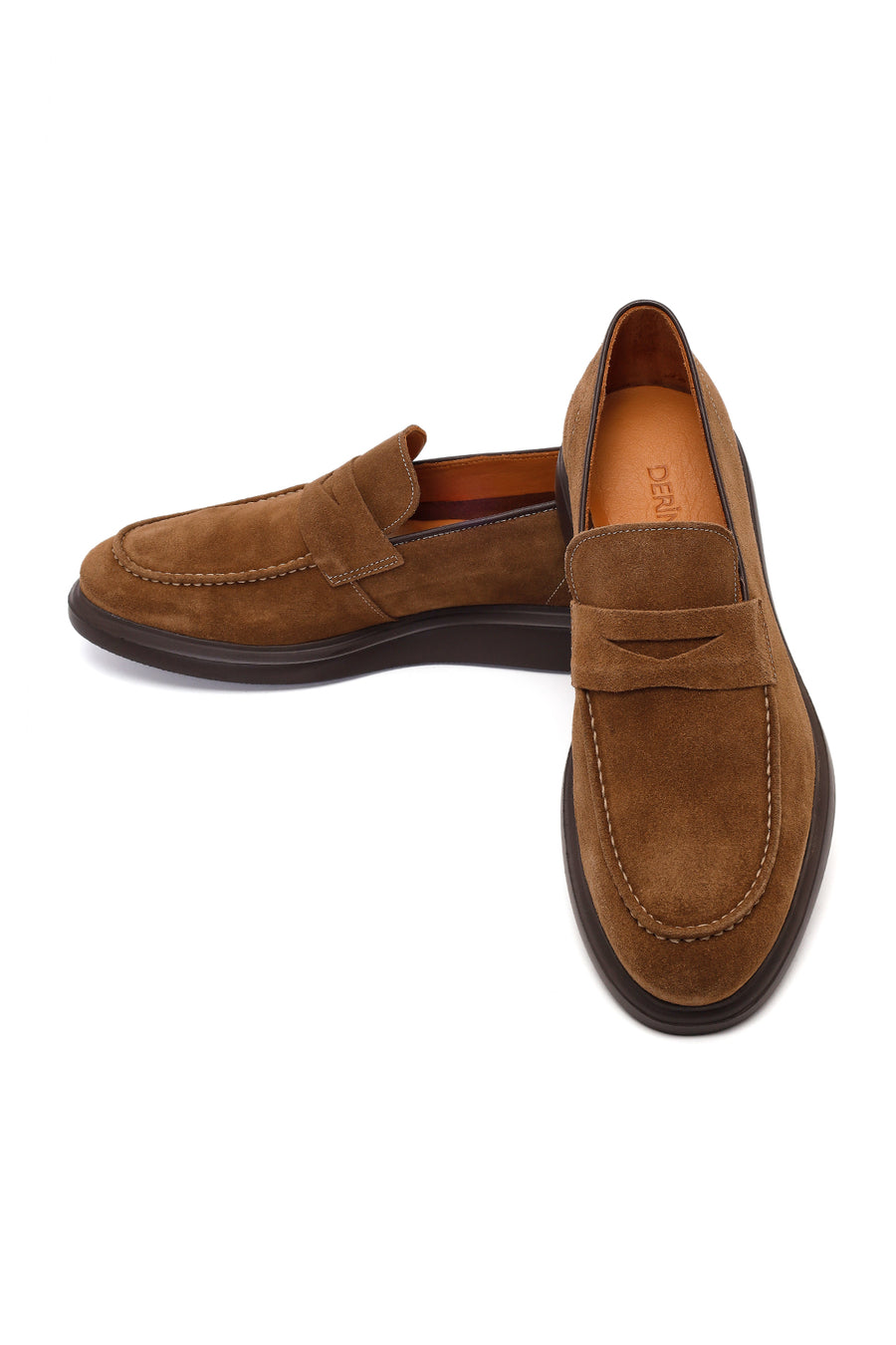 Men's Mink Chunky Suede Leather Loafers
