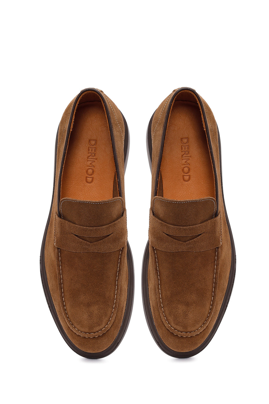 Men's Mink Chunky Suede Leather Loafers