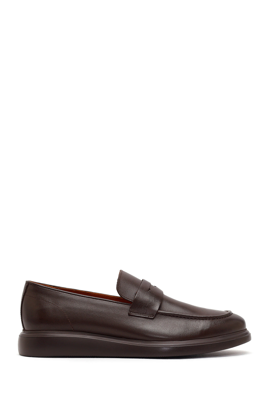 Erkek Kahverengi Deri Casual Loafer