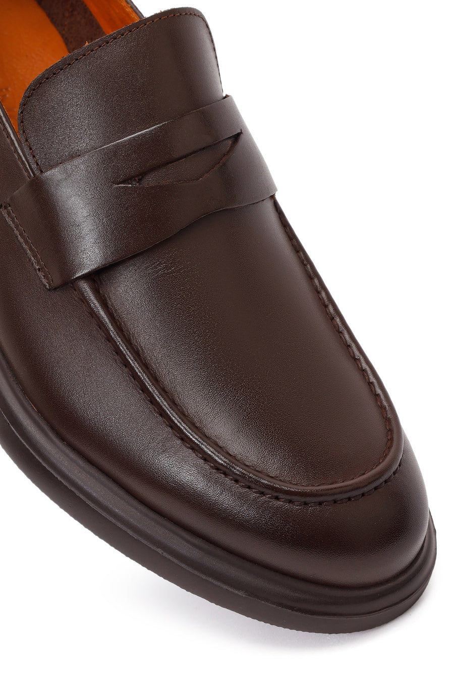 Erkek Kahverengi Deri Casual Loafer