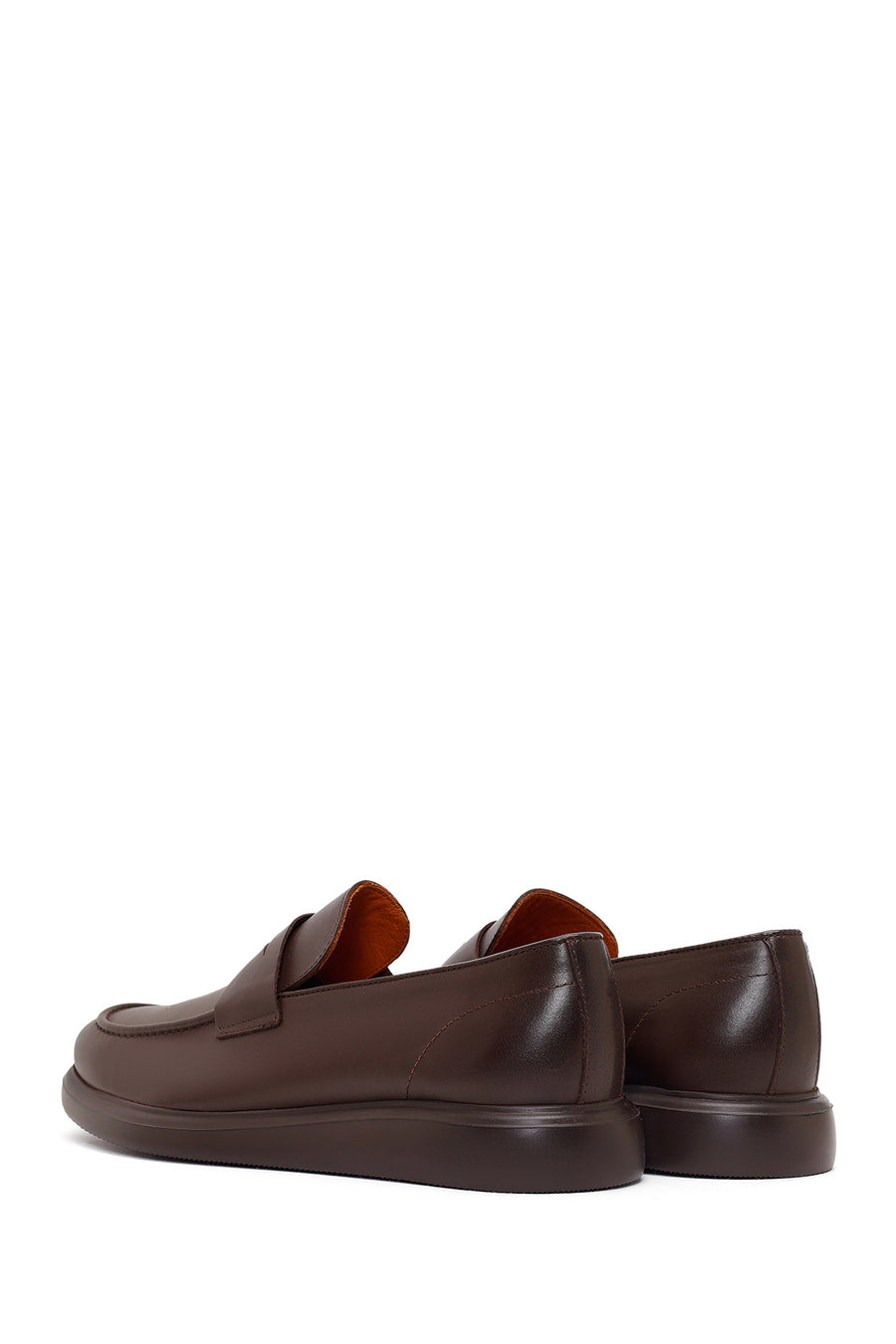 Erkek Kahverengi Deri Casual Loafer