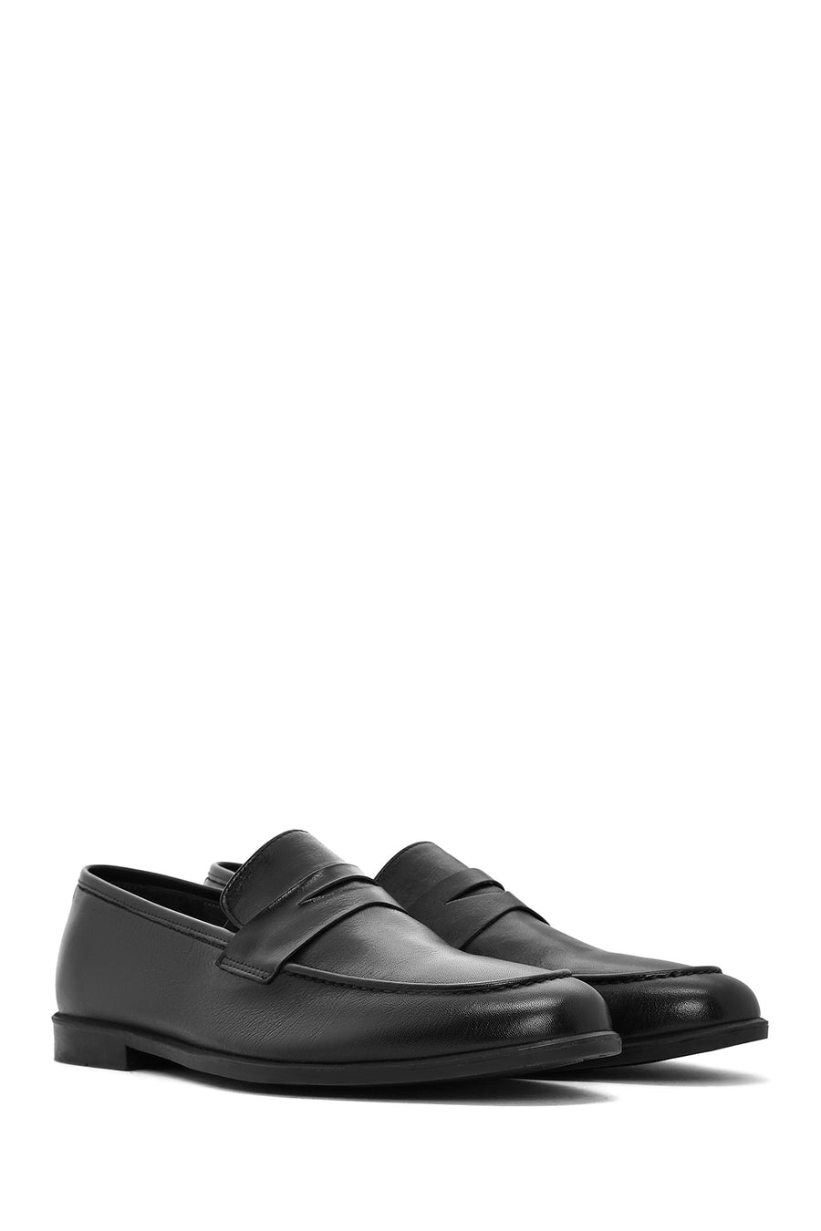 Men's Black Leather Loafer