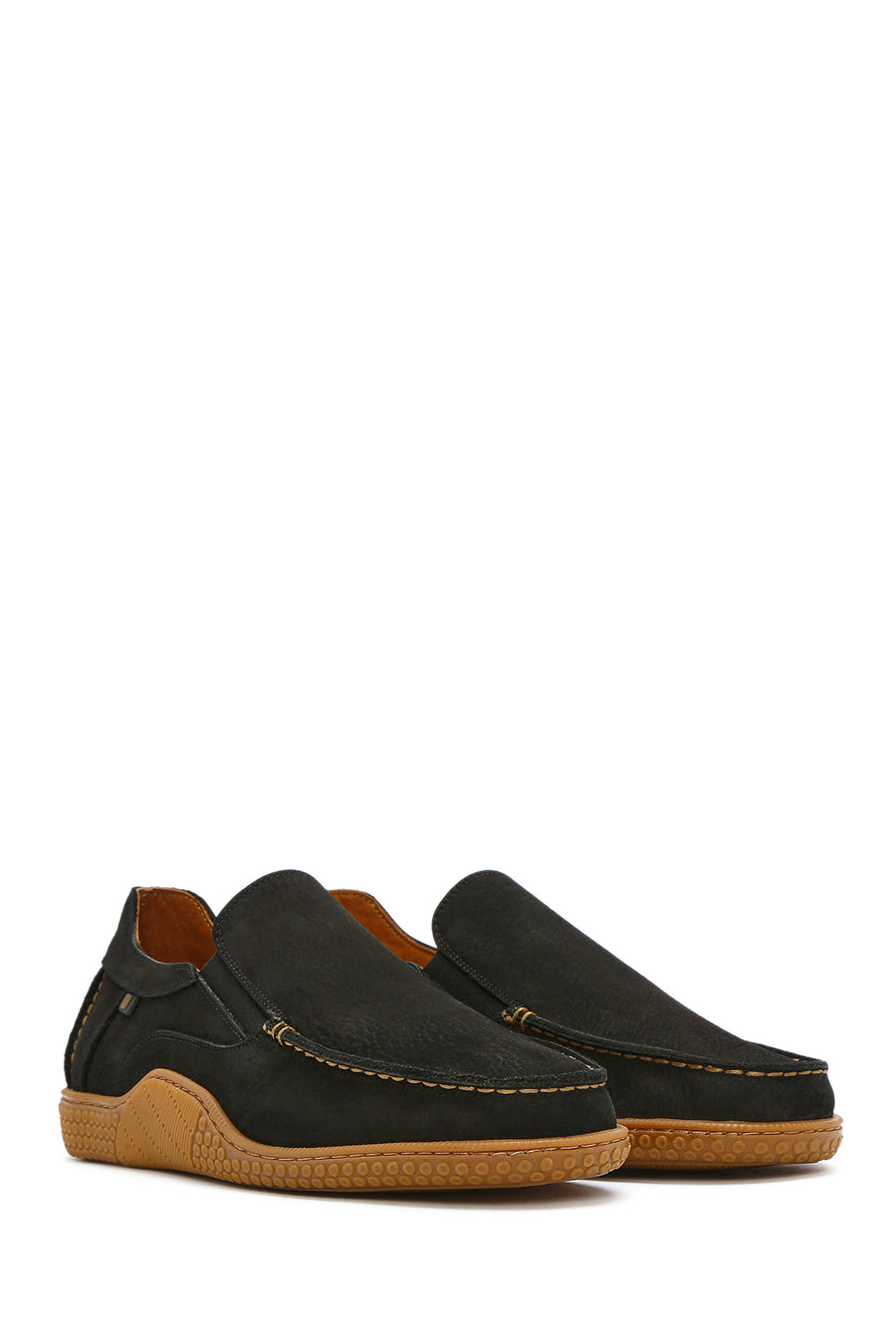 Men's Black Nubuck Leather Comfort Loafer