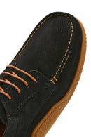 Erkek Siyah Bağcıklı Nubuk Deri Casual Ayakkabı | Derimod