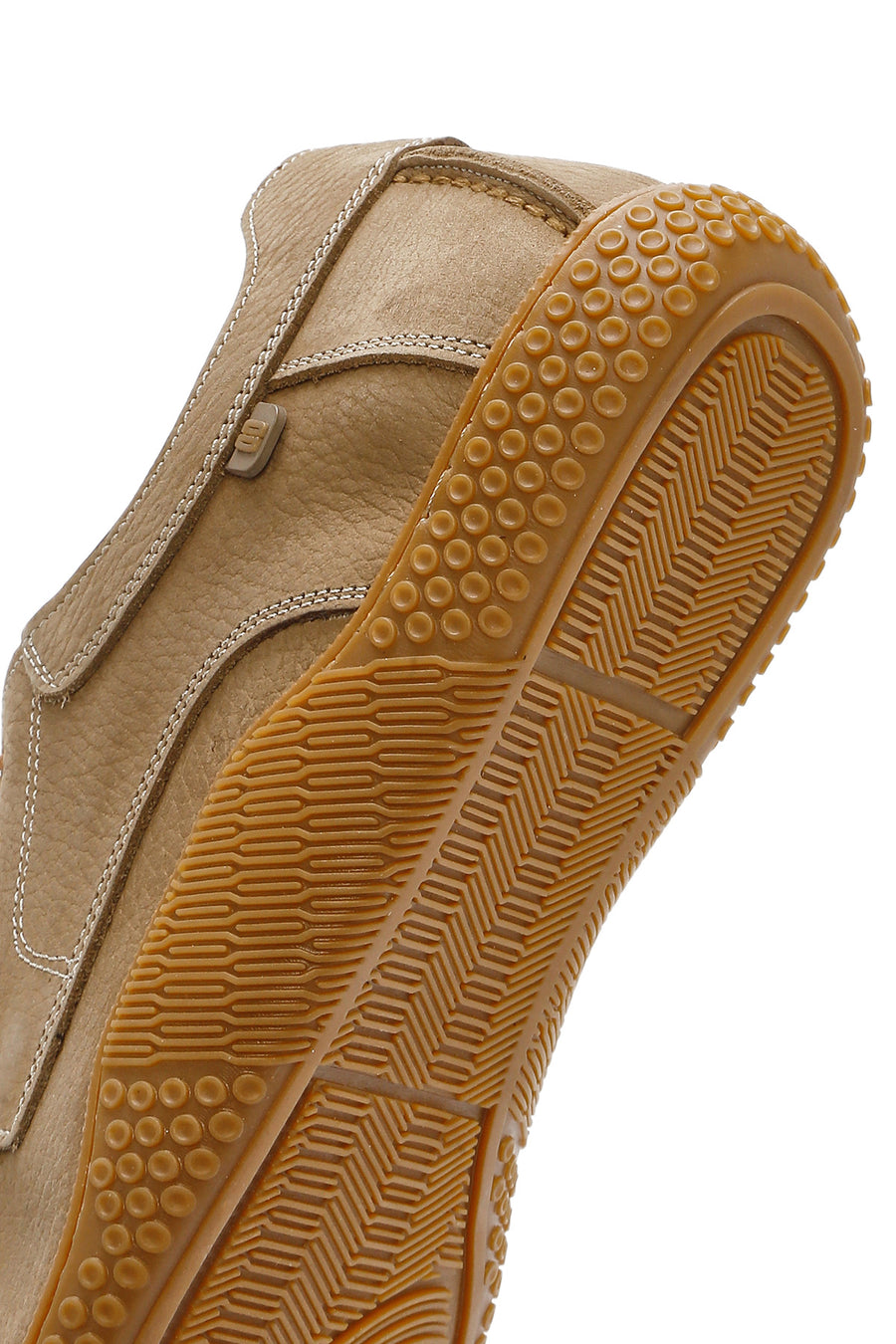 Men's Beige Lace-Up Nubuck Leather Casual Shoes
