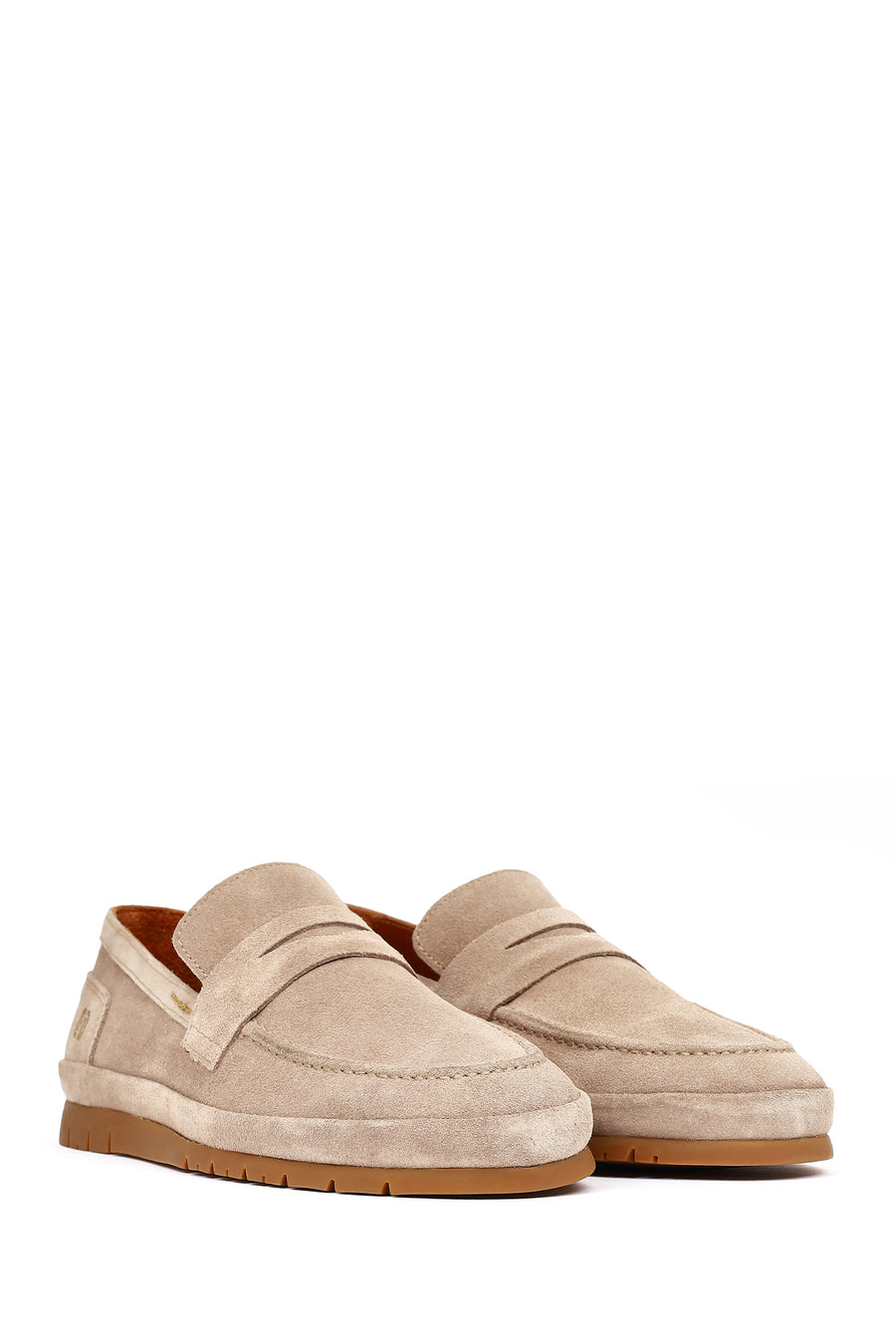 Men's Beige Suede Leather Loafer