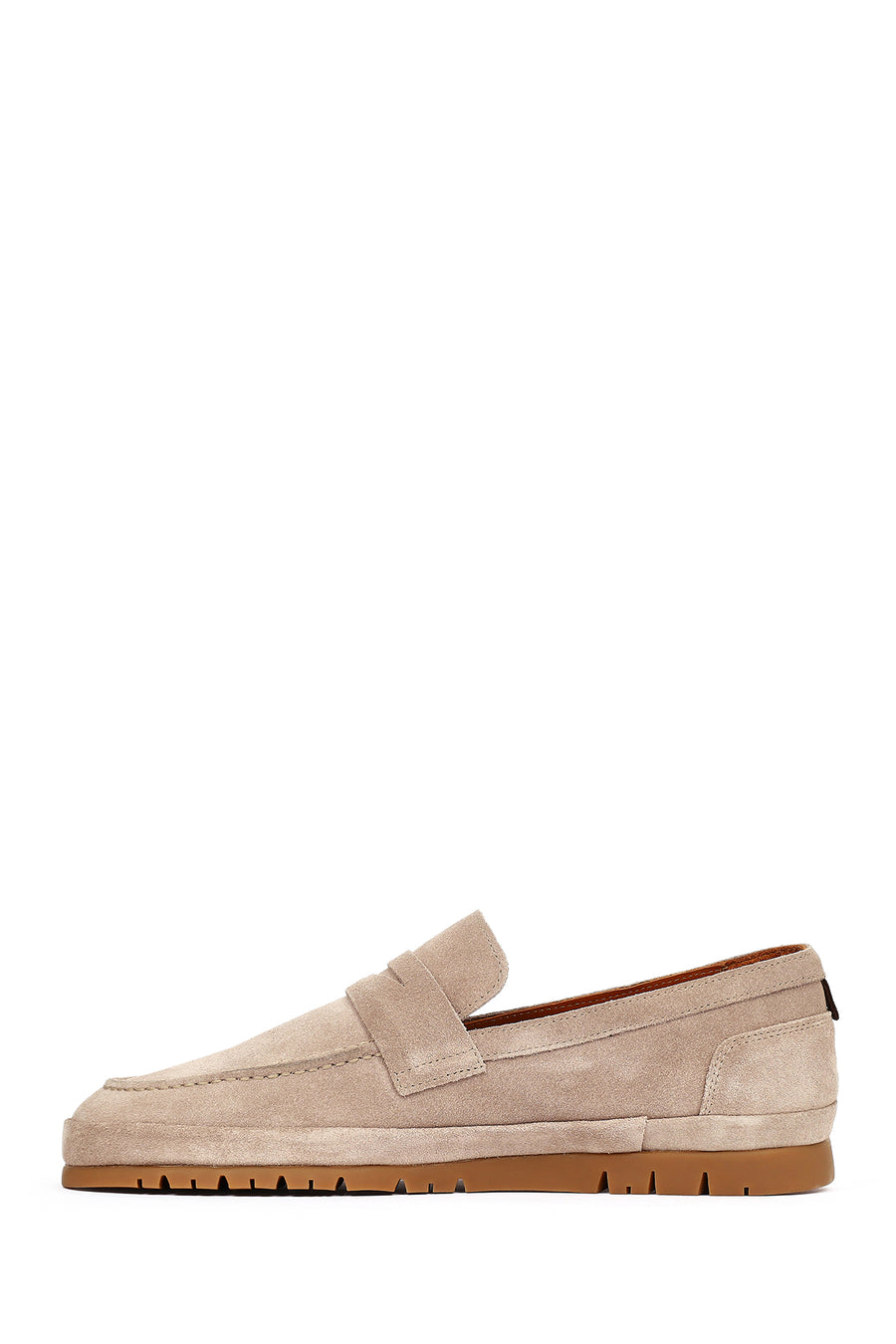 Men's Beige Suede Leather Loafer