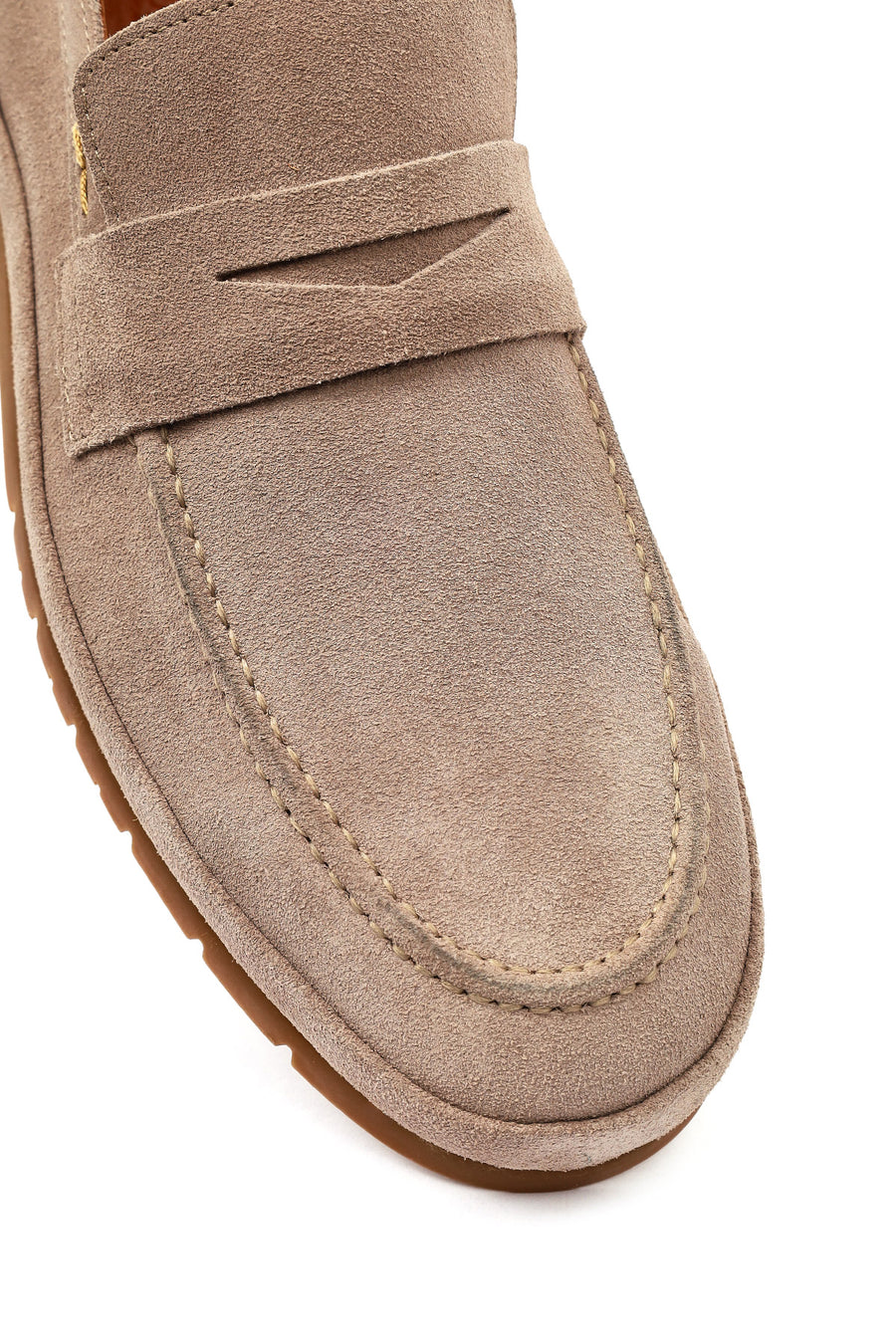 Men's Beige Suede Leather Loafer