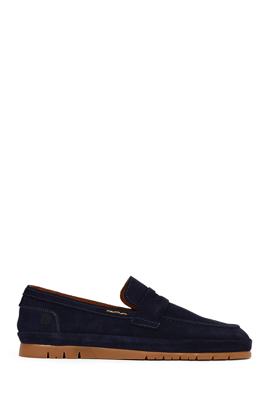 Men's Navy Blue Suede Leather Loafer 26SFD800310 | Derimod