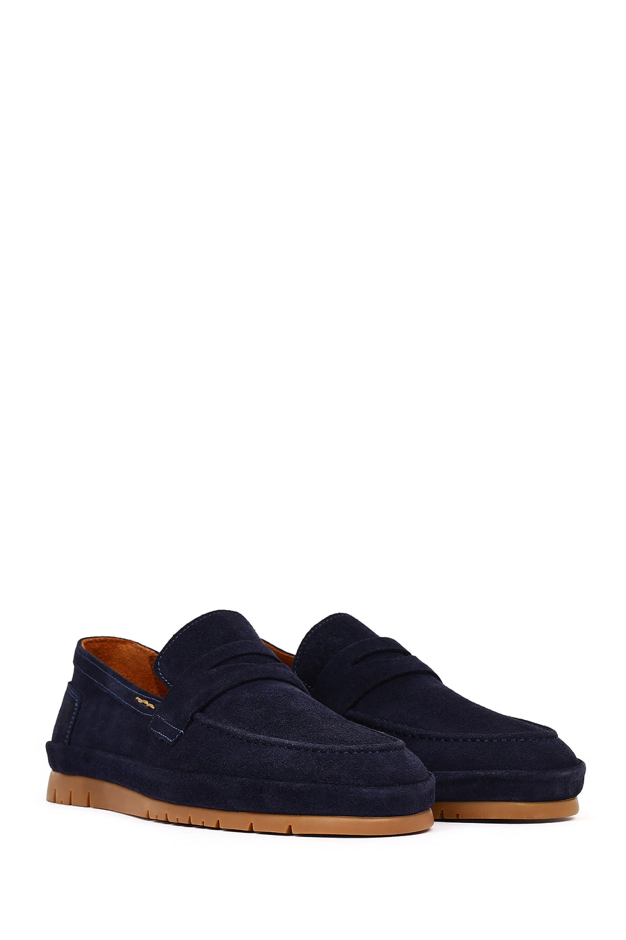 Men's Navy Blue Suede Leather Loafer