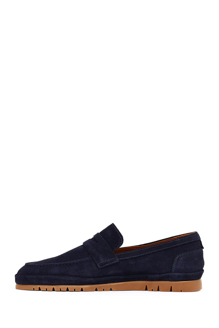 Men's Navy Blue Suede Leather Loafer