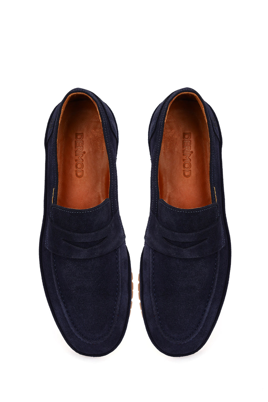 Men's Navy Blue Suede Leather Loafer