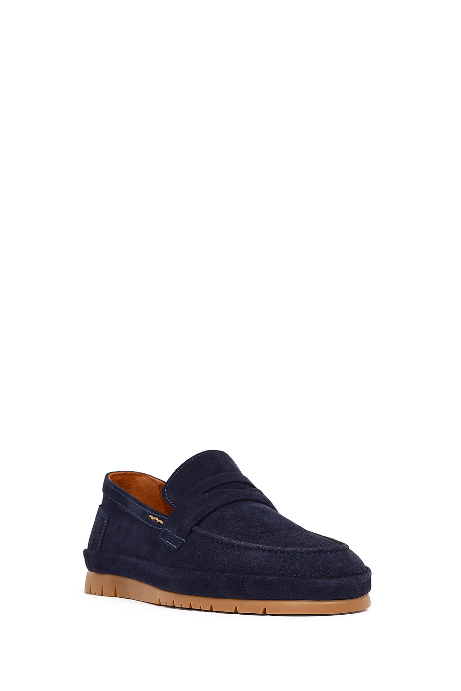 Men's Navy Blue Suede Leather Loafer