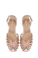 Kadın Pembe Taşlı Sandalet | Derimod